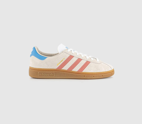 adidas Munchen 24 Trainers Wonder White Wonder Clay Semi Blue Burst