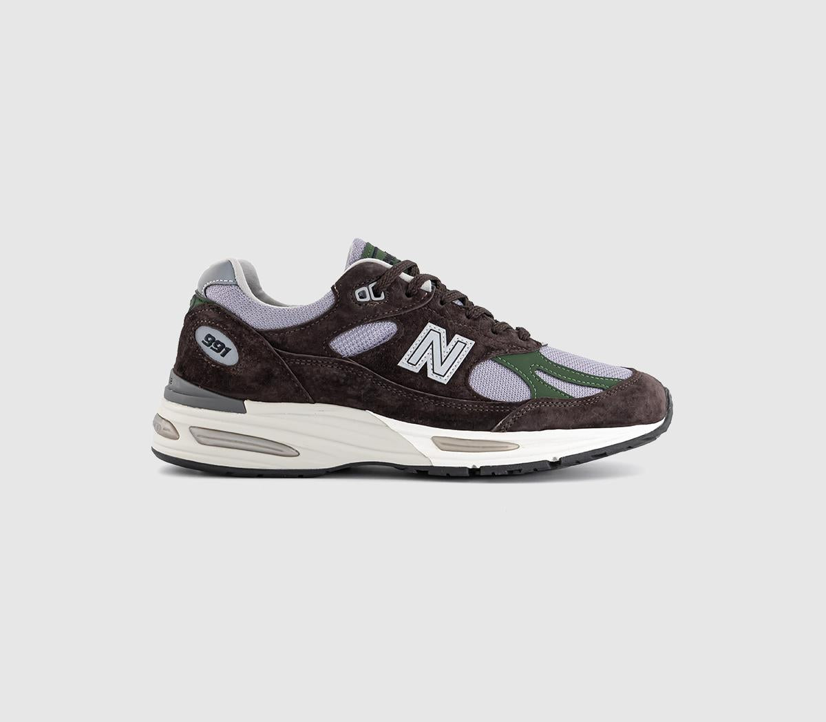 New Balance 991v2 Made in UK Trainers Licorice Lavender Gray