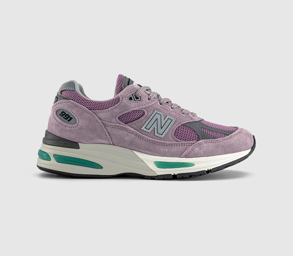 New Balance 991v2 Trainers Polignac Toadstool Silver UK Size 7