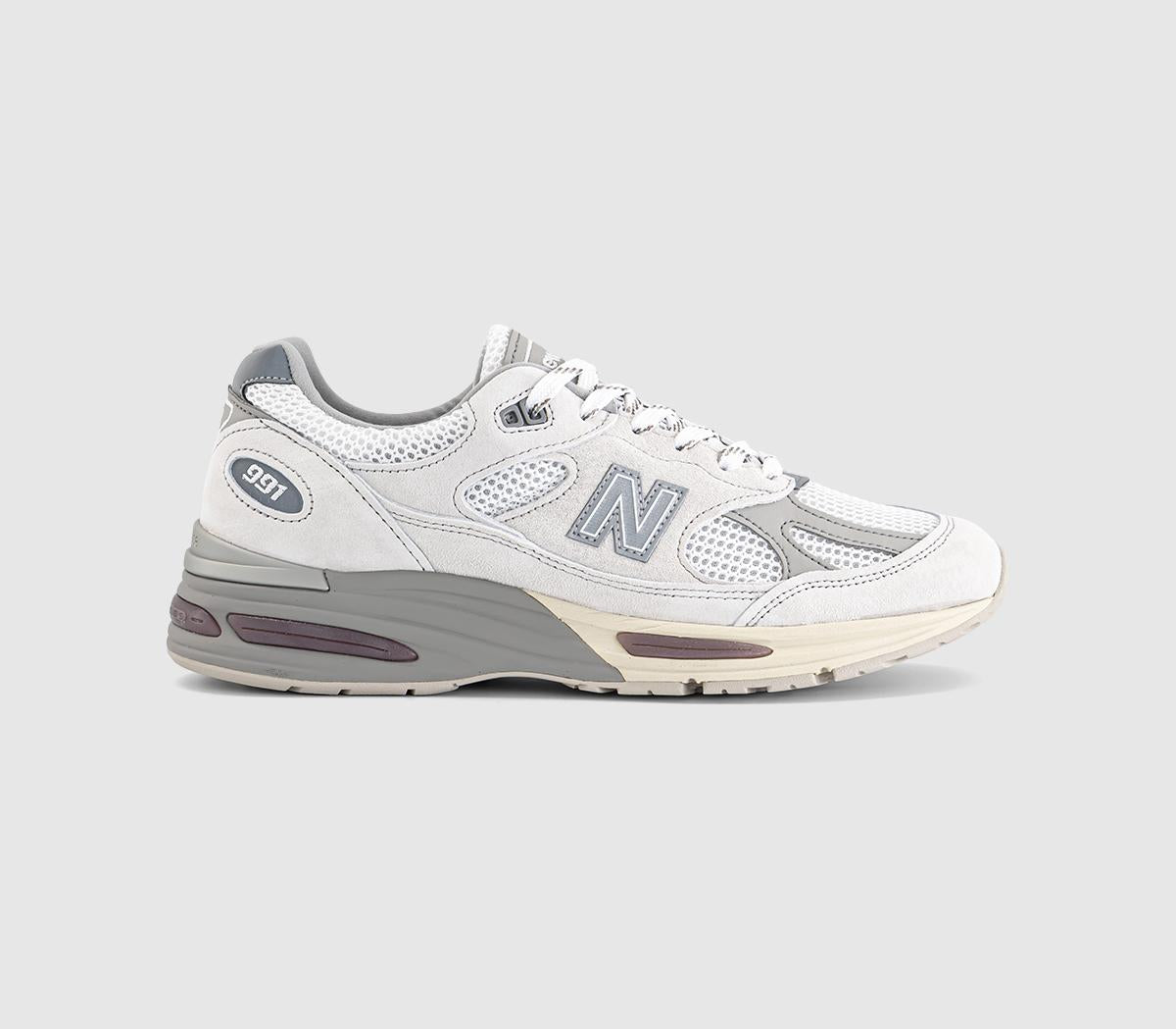 New Balance 991v2 Made in UK Trainers Wind Chime Brilliant Whit