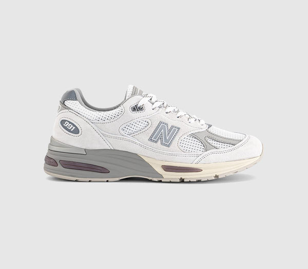 New Balance 991v2 Made in UK Trainers Wind Chime Brilliant Whit
