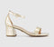 Womens Office Malaya 2 Part Block Heel Sandals Off White