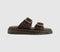 Womens Dr. Martens Josef Sandals Dark Brown Grizzly