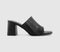 Womens Office Monroe Block Heel Mules Black Leather