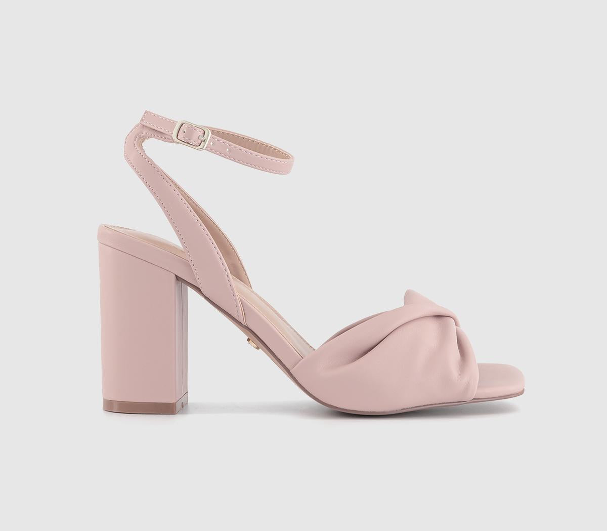 Womens OFFICE Hallow Soft Twist Front Black Heel Pale Pink – OFFCUTS SHOES  by OFFICE