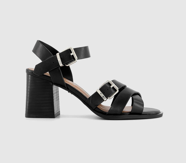 Womens Office Madrid Block Heel Sandals Black