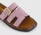 Womens OFFICE Stevie Cut Out Buckle Sandals Pink Suede