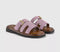 Womens OFFICE Stevie Cut Out Buckle Sandals Pink Suede
