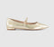 Womens Office Freddie Pointed Toe Mary Jane Gold