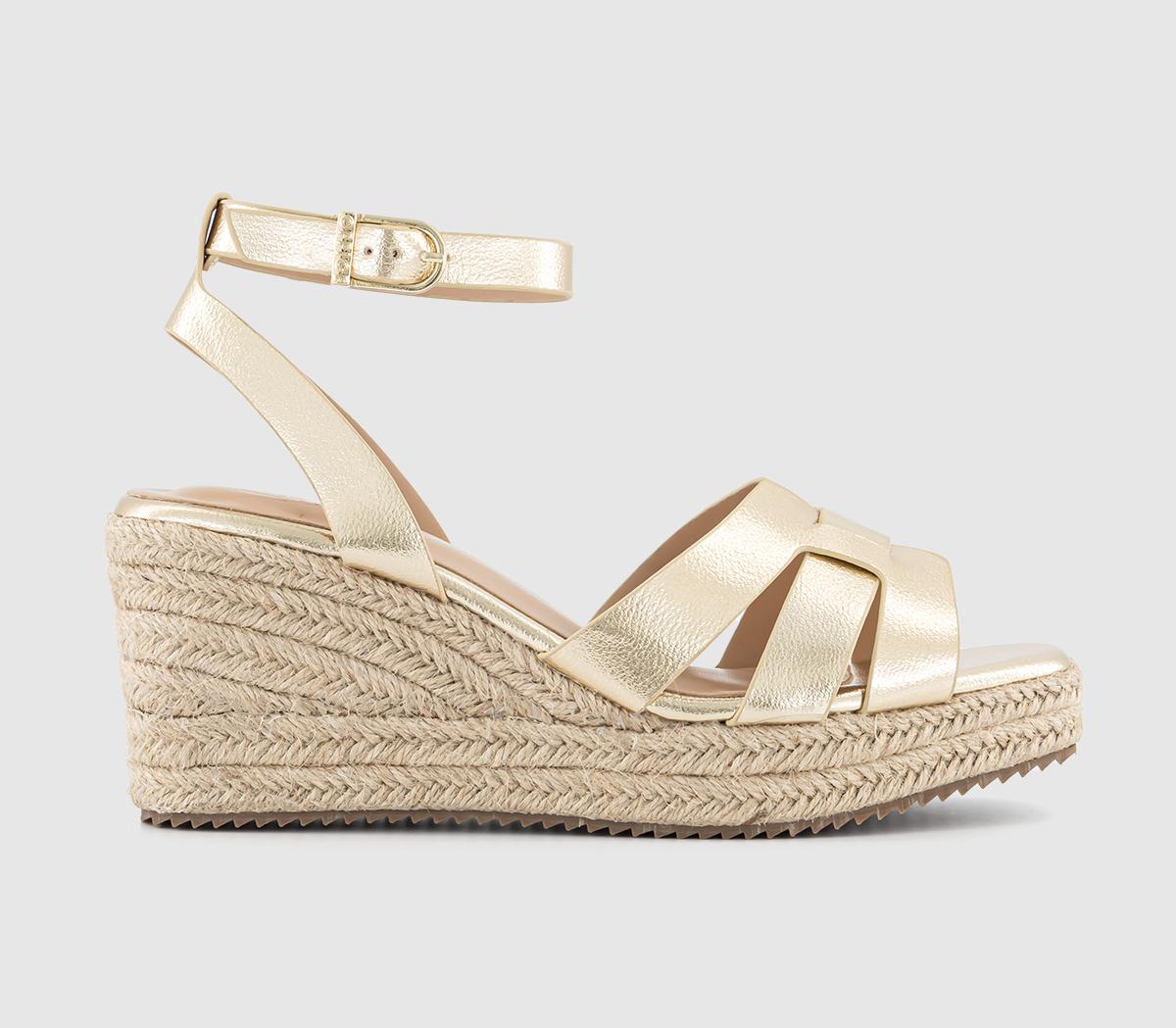 Womens Office Marta Gold Weave Espadrille Wedge Gold – OFFCUTS SHOES by ...