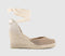 Womens Office Marmalade Ankle Tie Espadrilles Taupe Suede