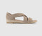 Womens Office Hallie Cross Strap Espadrille Camel Suede