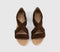 Womens OFFICE Hallie Cross Strap Espadrilles Brown Suede