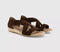 Womens OFFICE Hallie Cross Strap Espadrilles Brown Suede