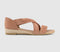 Womens Office Hallie Cross Strap Espadrille Blush Suede