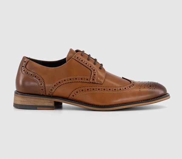 Mens Office Mesquite 2 Wingcap Derby Shoes Tan