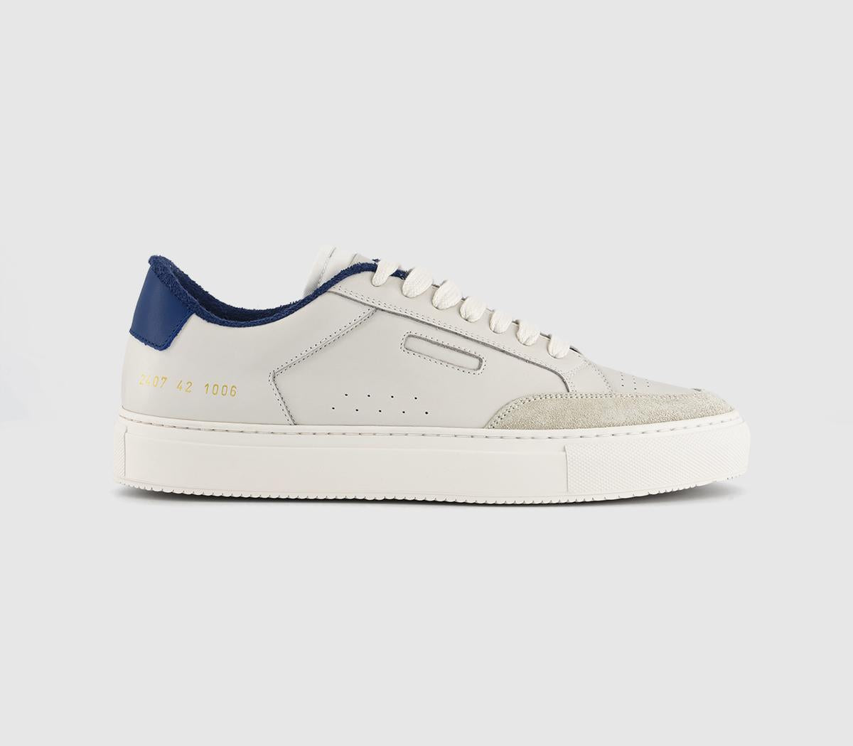 Odd Sizes -  Common Projects Tennis Pro Cream Blue - UK Sizes Right 8/Left 7