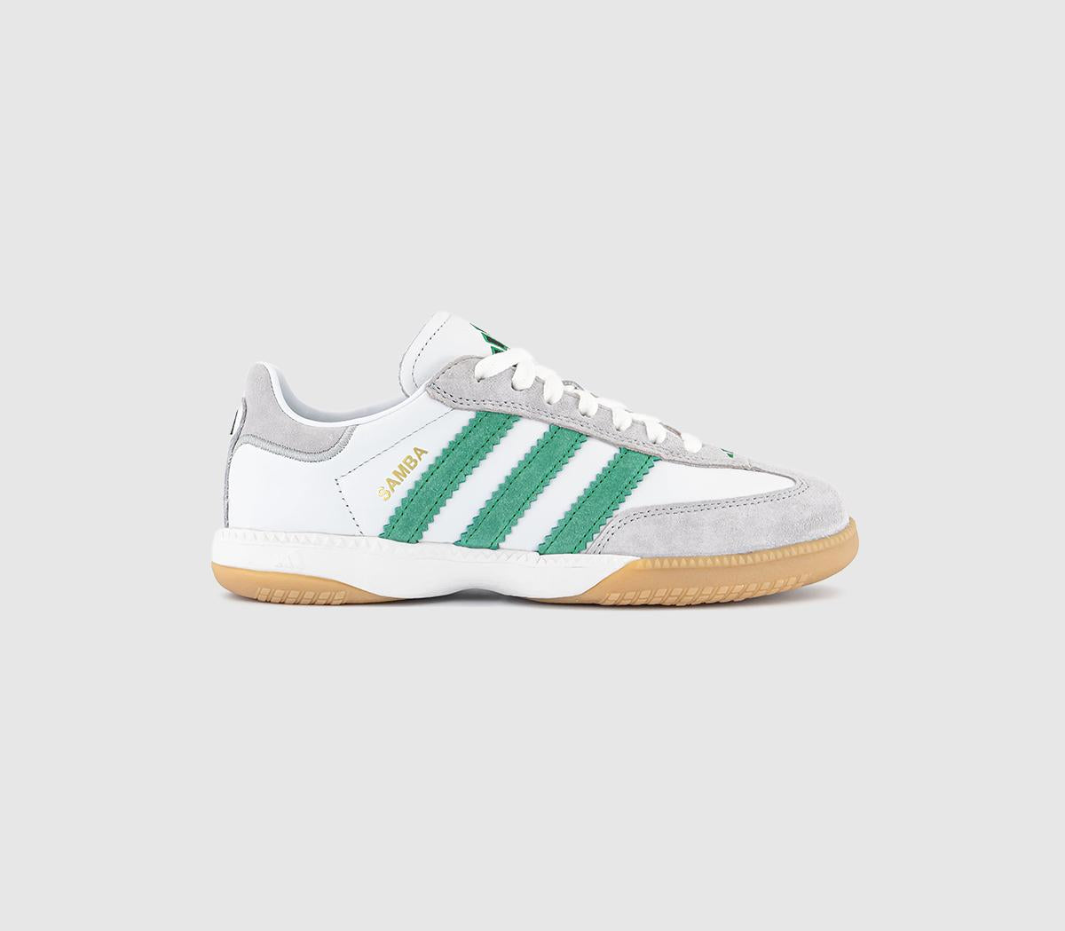 Mens adidas Samba Mn White Green Gum