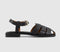 Womens Office Sovereign Fisherman Sandals Black Leather