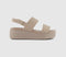 Womens Crocs Brooklyn Low Wedge Latte Mushroom