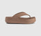 Womens Crocs Getaway Platform Flip Flops Milk Chocolate
