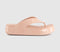 Womens Crocs Getaway Platform Flip Flops Pink Caramel Patent