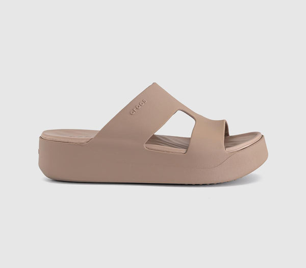 Womens Crocs Getaway H Strap Sandals Latte