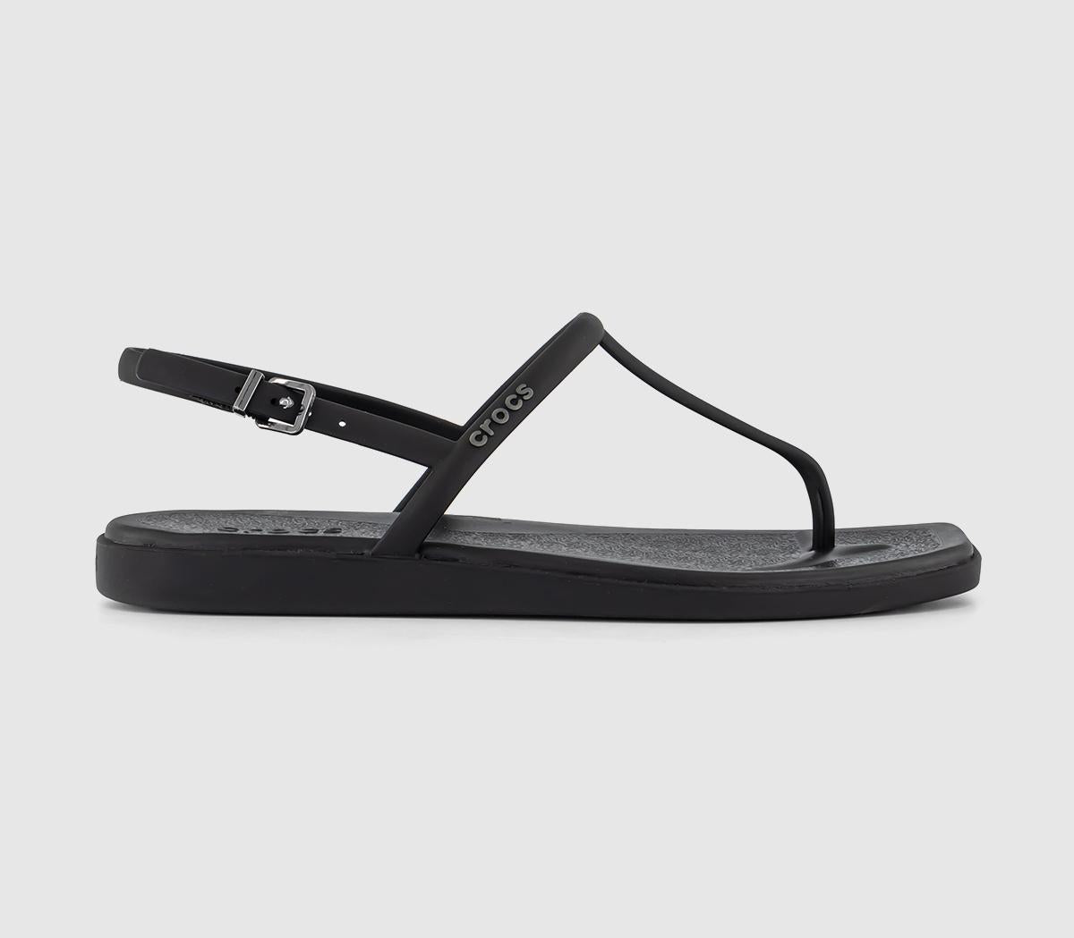 Womens Crocs Miami Thong Flip Black