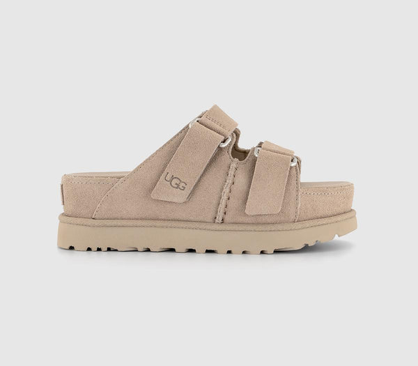 Womens UGG Goldenstar Hi Slides Sand UK Size 8