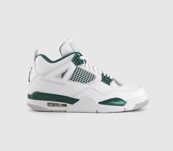 Nike Air Jordan 4 Retro Trainers White Oxidized Green White Neutral Grey