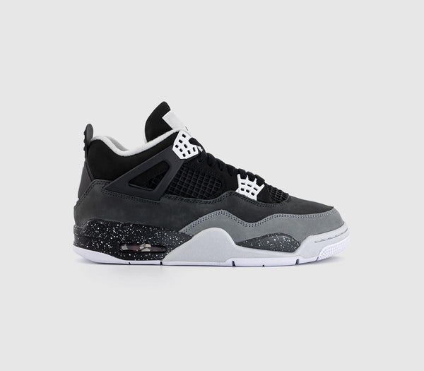 Nike Air Jordan 4 Retro Trainers Black White Anthracite Black