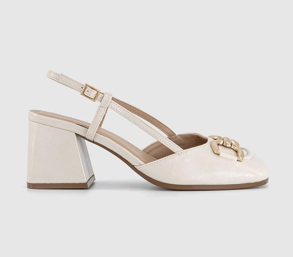 Womens Office Marie Snaffle Trim Sling Courts Off White