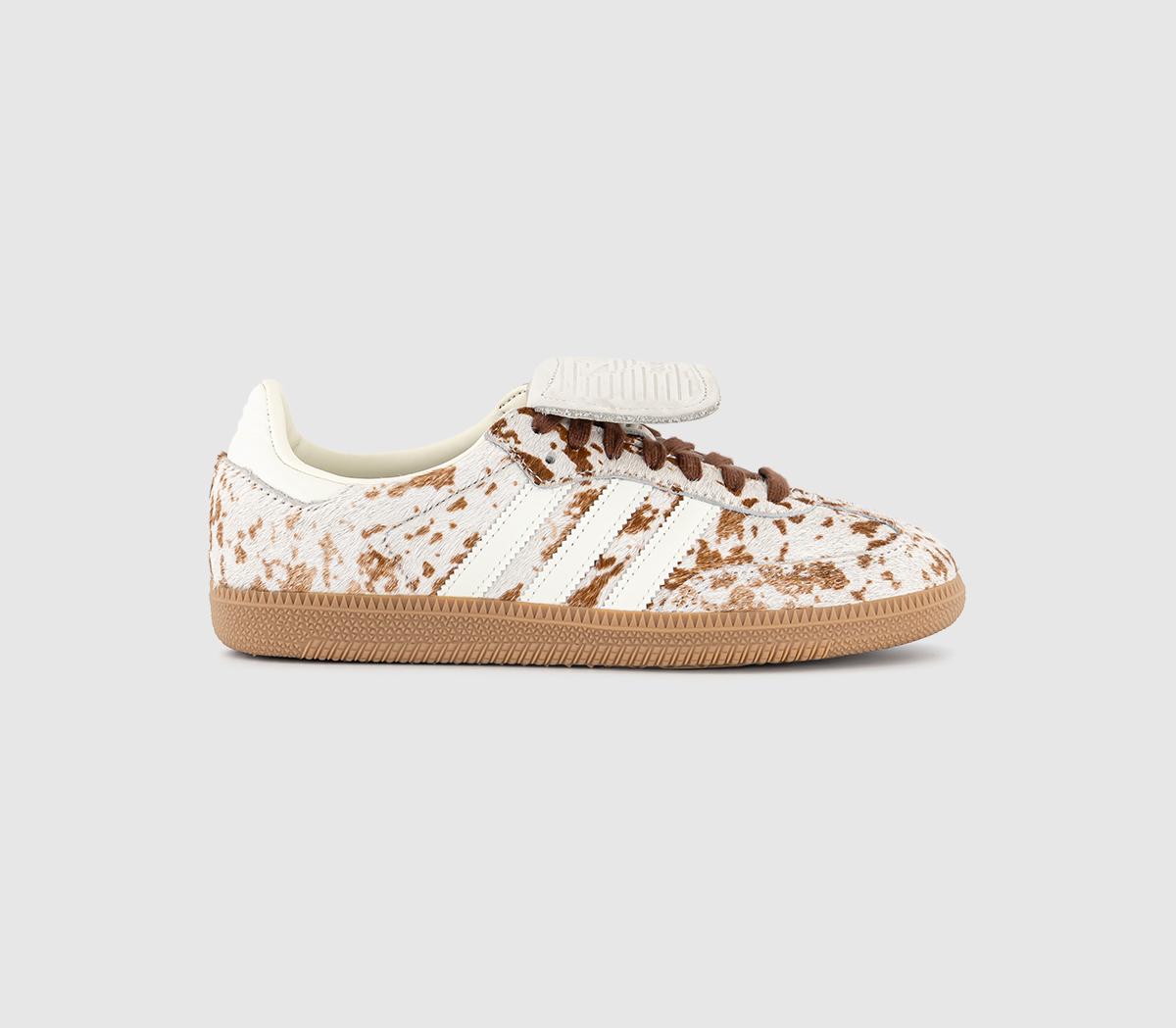 adidas Samba Lt Trainers Cow Print Cream Brown UK Size 6