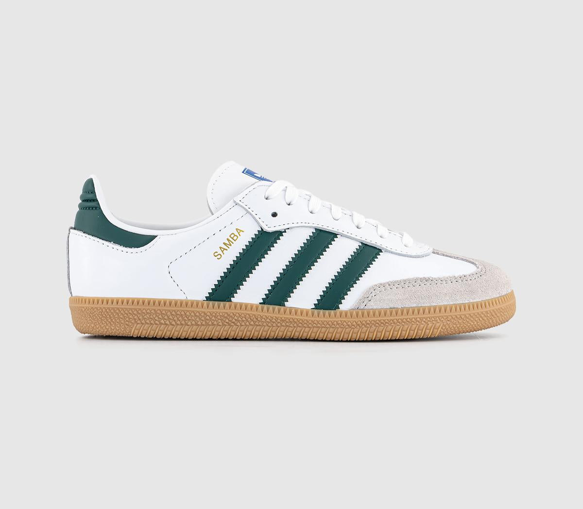 adidas Samba Og Youth Trainers White Collegiate Green Gum