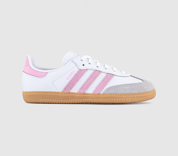Kids adidas Samba Og Youth Trainers White Light Pink Gum