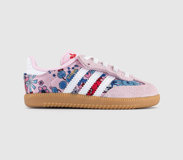 Kids adidas Samba OG Infant Trainers Clear Pink White Liberty