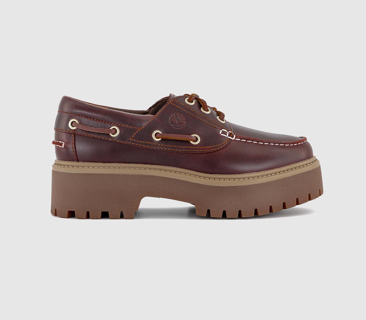 Womens Timberland Stone Street Boat Shoes Root Beer