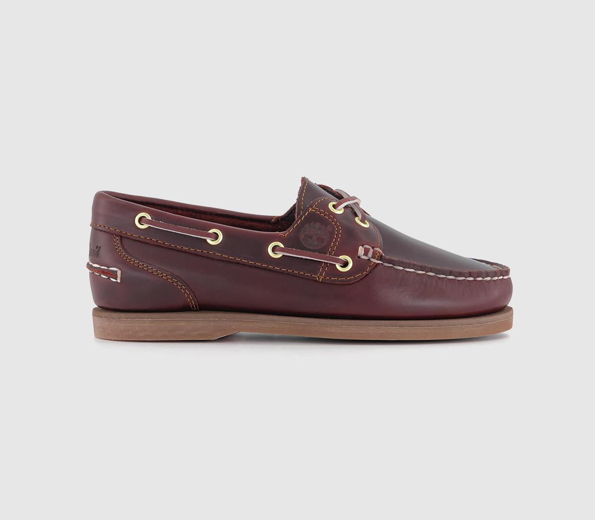Womens Timberland Classic Boat Shoes Burgundy Full Grain - OFFCUTS SHOES by OFFICE