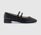 Womens OFFICE Frances Two Strap Mary Jane Shoes Black - OFFCUTS SHOES by OFFICE