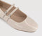 Womens OFFICE Frances Two Strap Mary Jane Shoes Off White Patent