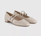 Womens OFFICE Frances Two Strap Mary Jane Shoes Off White Patent