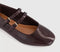 Womens OFFICE Frances Two Strap Mary Janes Burgundy