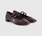 Womens OFFICE Frances Two Strap Mary Janes Burgundy