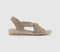 Womens Office Sasha  Square Toe Cross Over Espadrille Sandals Taupe Suede