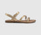 Womens TOMS Kira Sandals Light Gold Metallic Leather