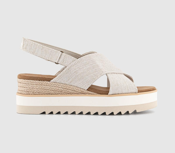 Womens Toms Diana Cross Strap Natural