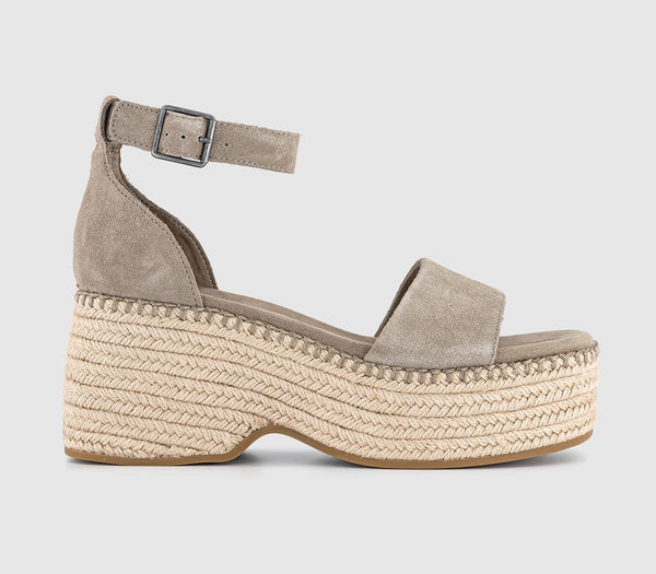 Womens Toms Laila Sandals Tan Suede