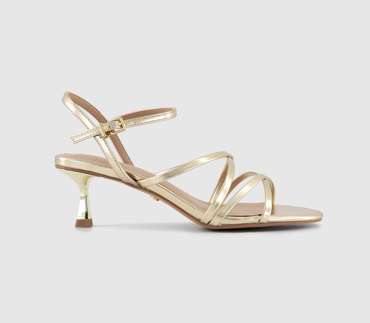 Womens Office Milena Strappy Sandals Gold