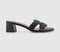 Womens Office Morzine Stacked Mule Sandals Black