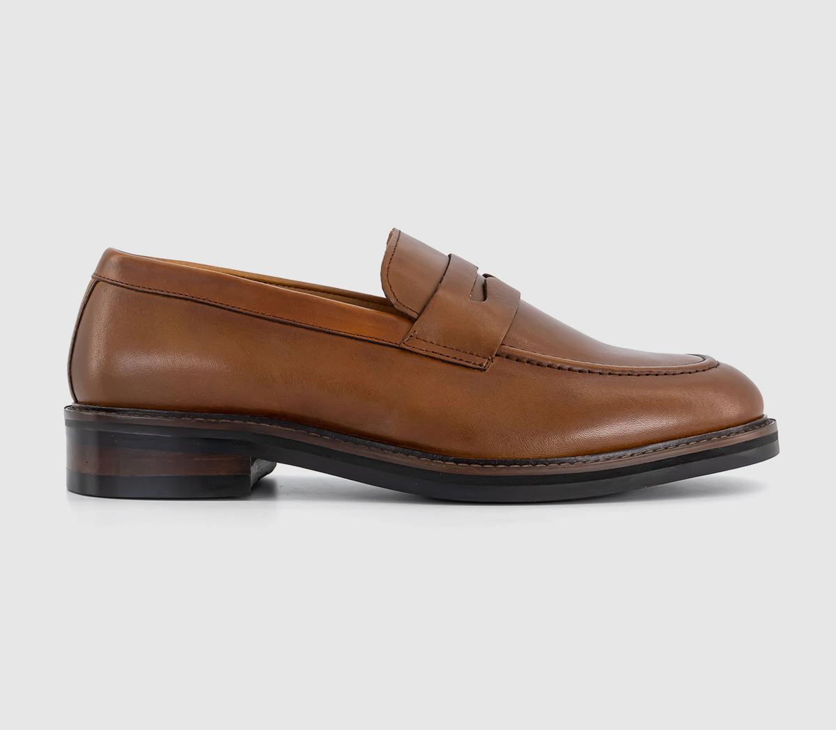 Mens Office Monty Penny Loafers Tan